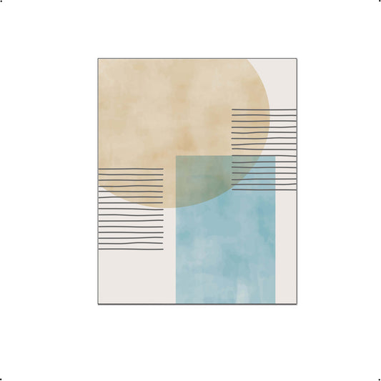 Abstracte lijnen zon over water met mist - Abstract lijnen / Kunst