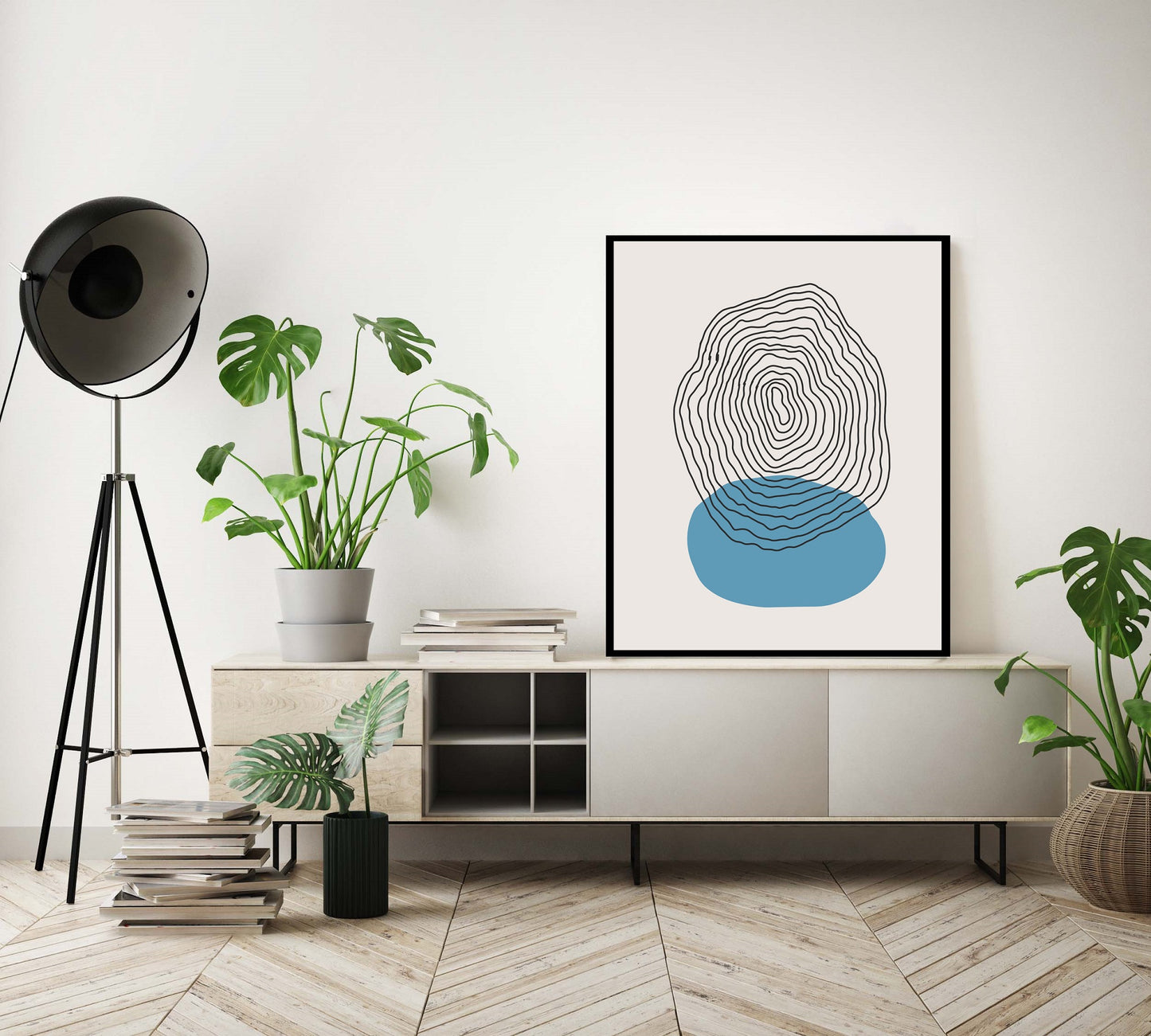 Abstracte lijnen mist over water - Abstract lijnen / Kunst