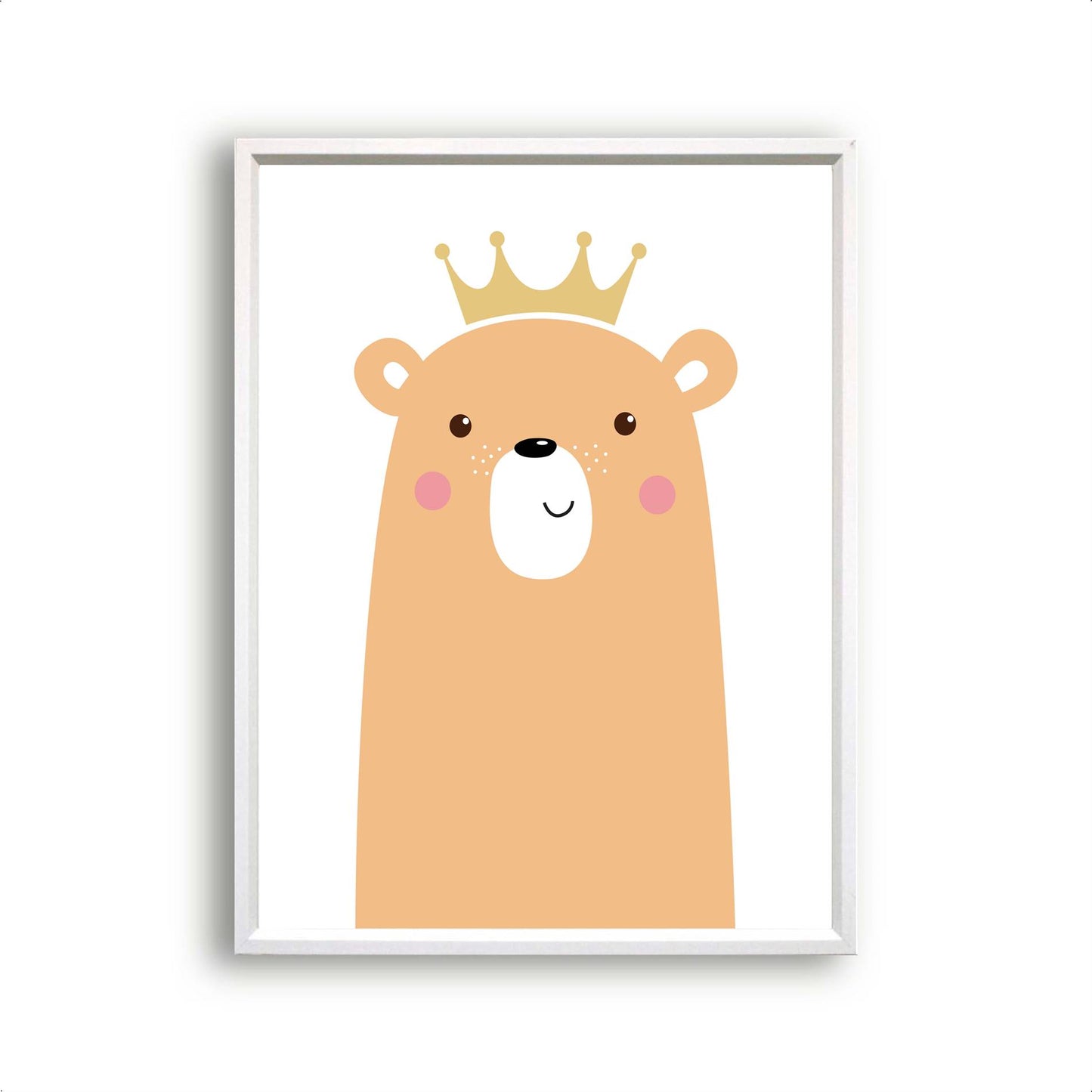 Lieve dieren beertje met kroon - Oranje