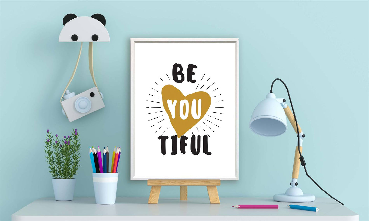 BeYOUtiful beautiful met gouden grote hart - Teksten / Motivatie