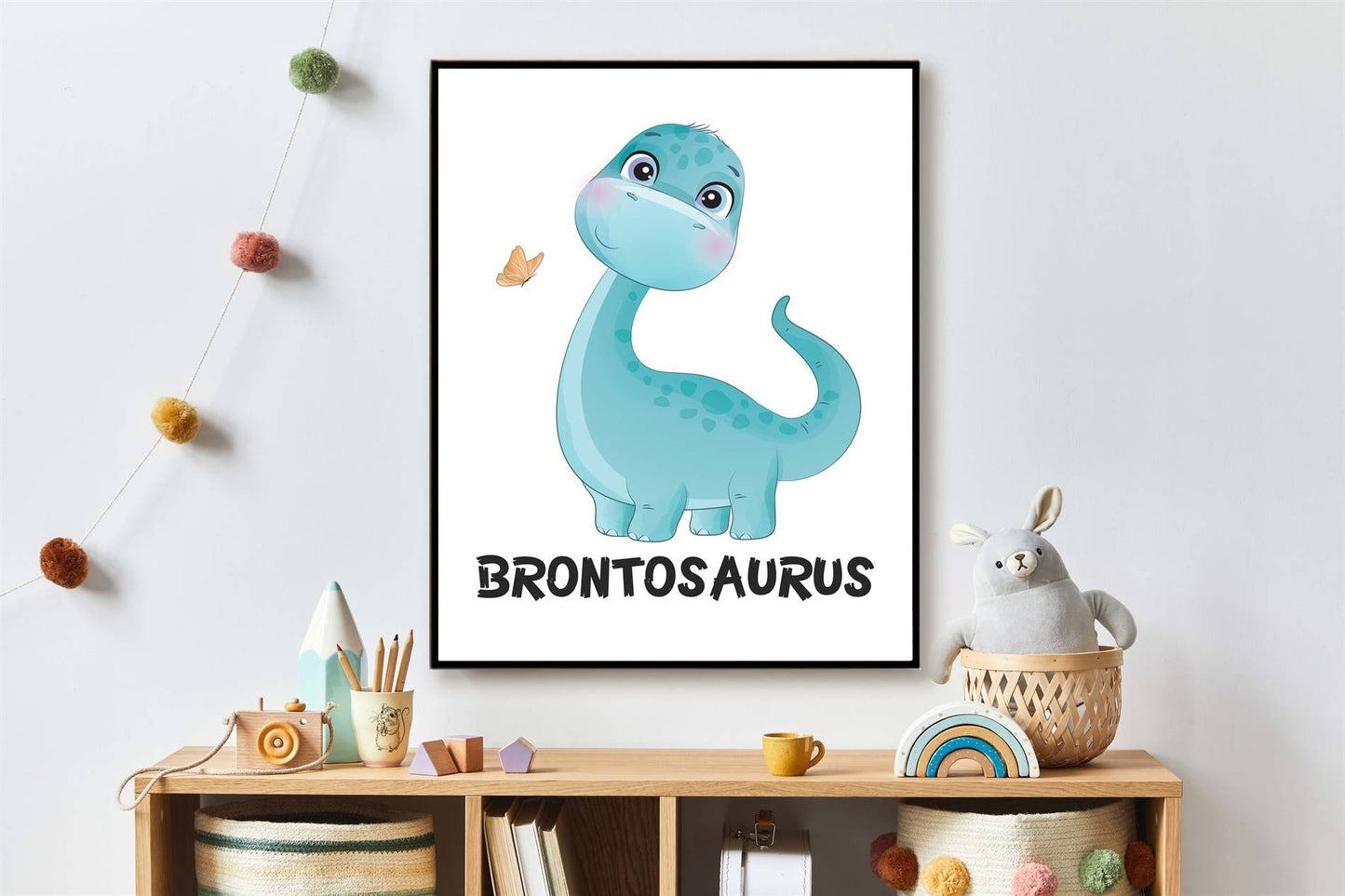 Cute dino brontosaurus met naam - Dinosaurussen