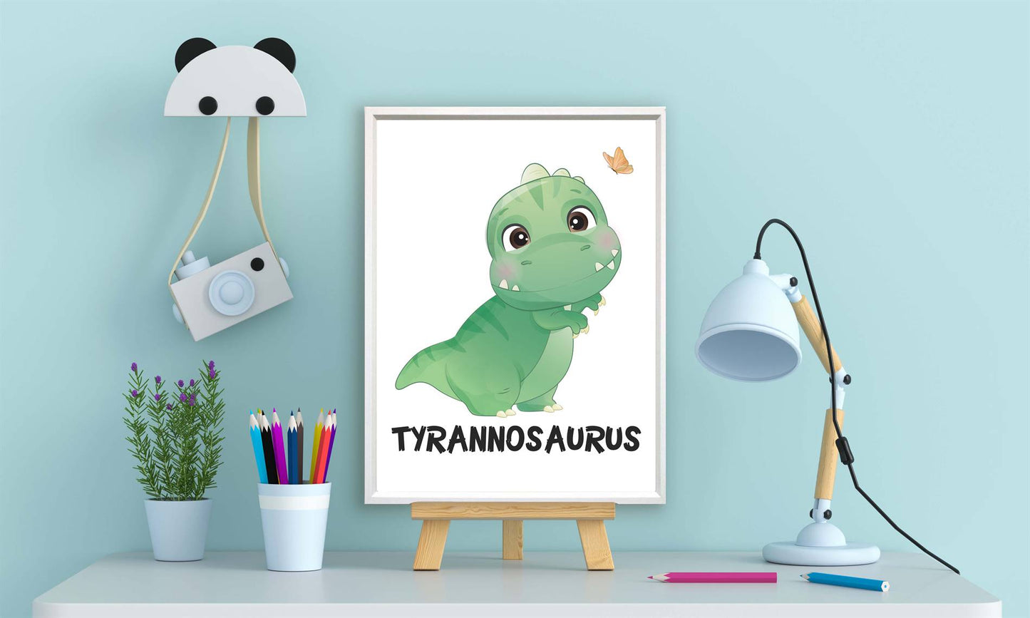Cute dino tyrannosaurus rex TREX met naam - Dinosaurussen