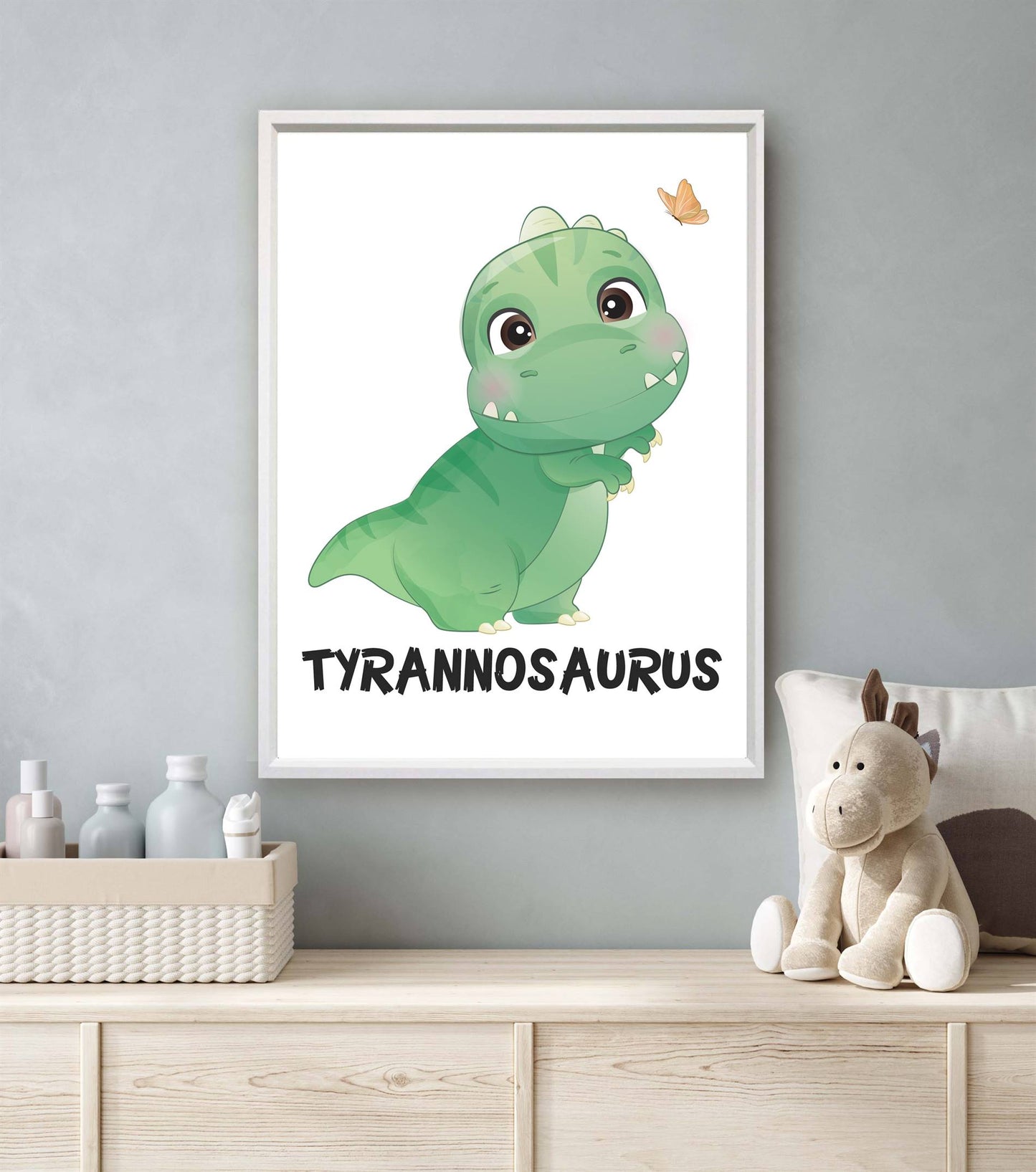 Cute dino tyrannosaurus rex TREX met naam - Dinosaurussen