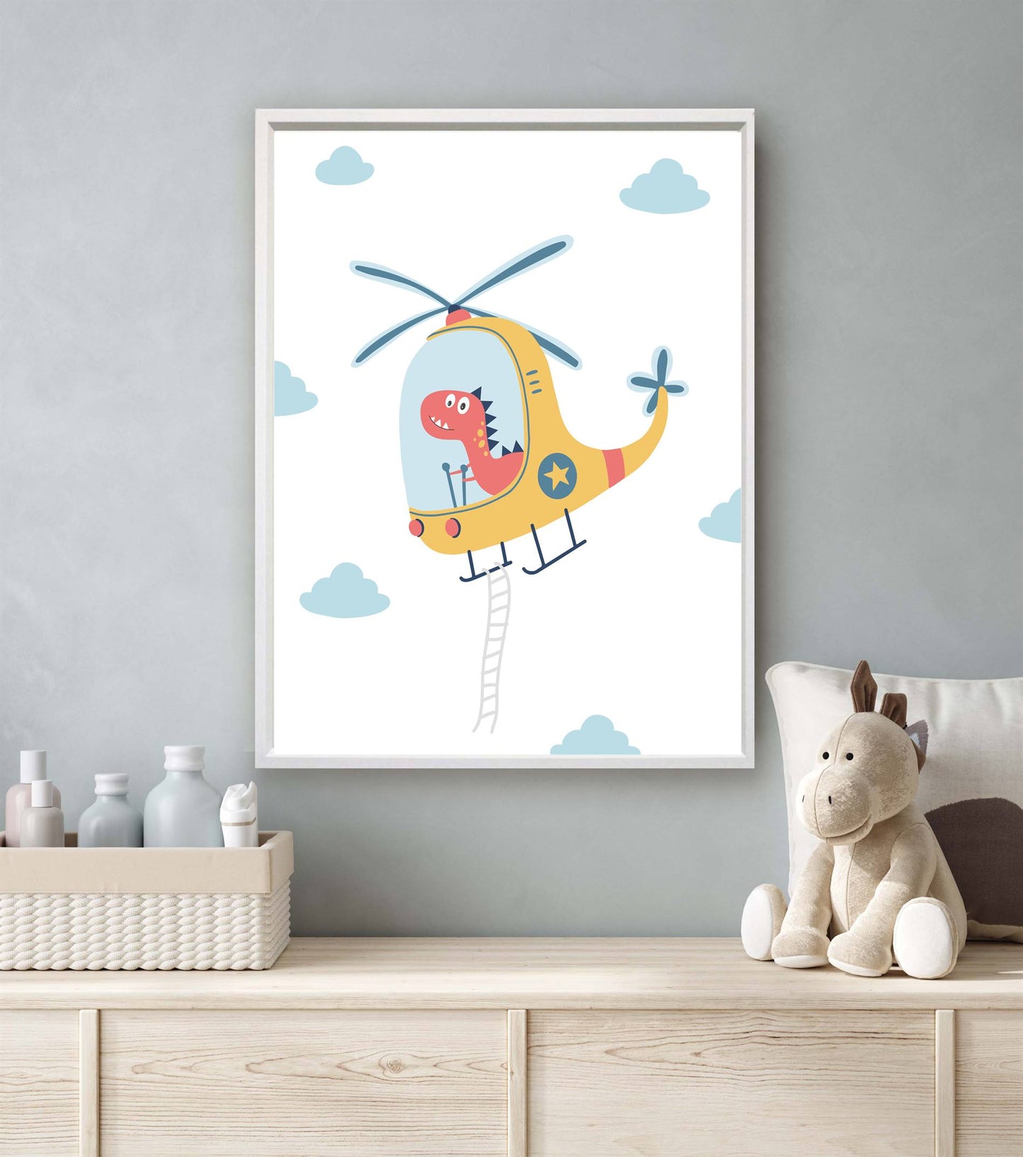 Dinosaurus in een helicopter - Dino in de lucht