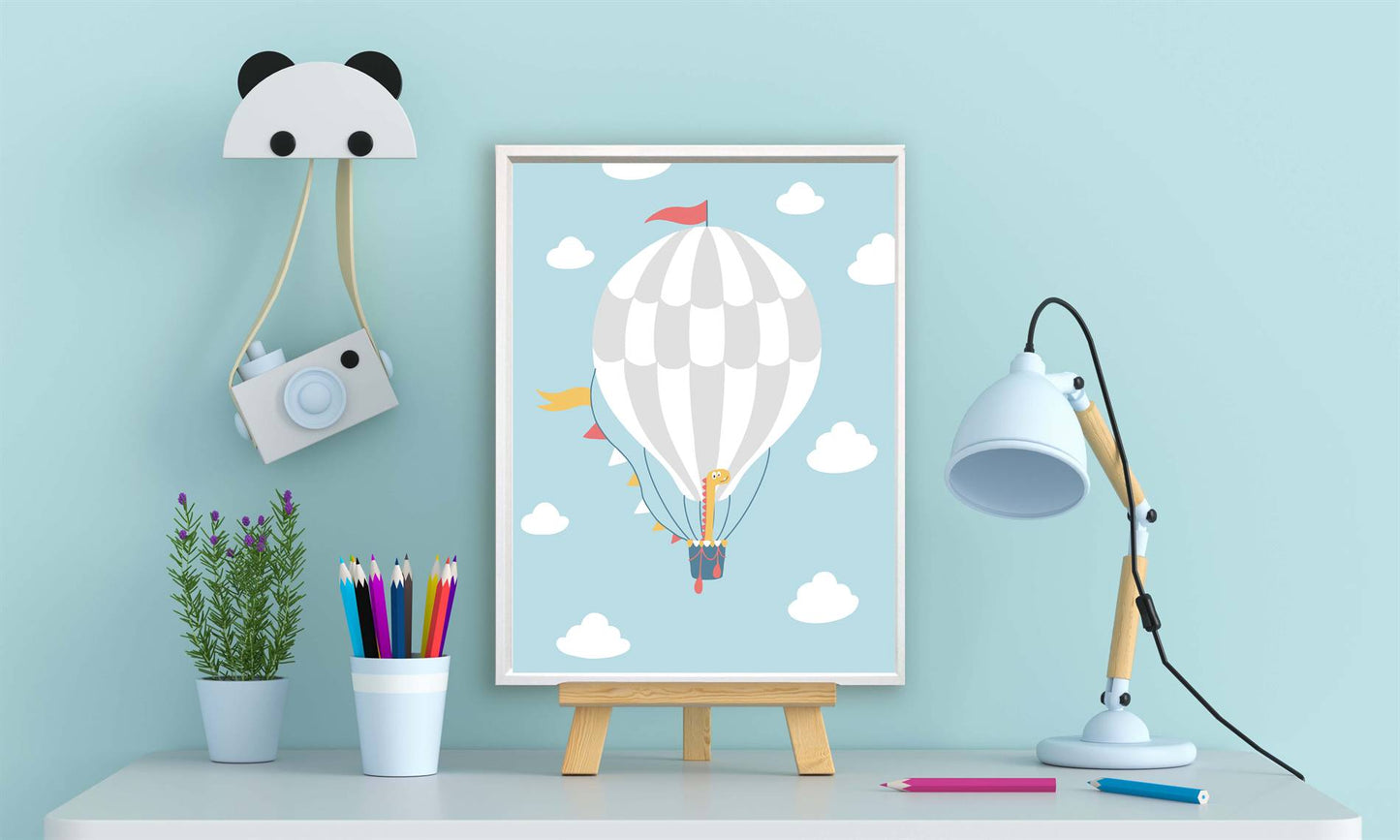 Dinosaurus in een luchtballon - Dino in de lucht