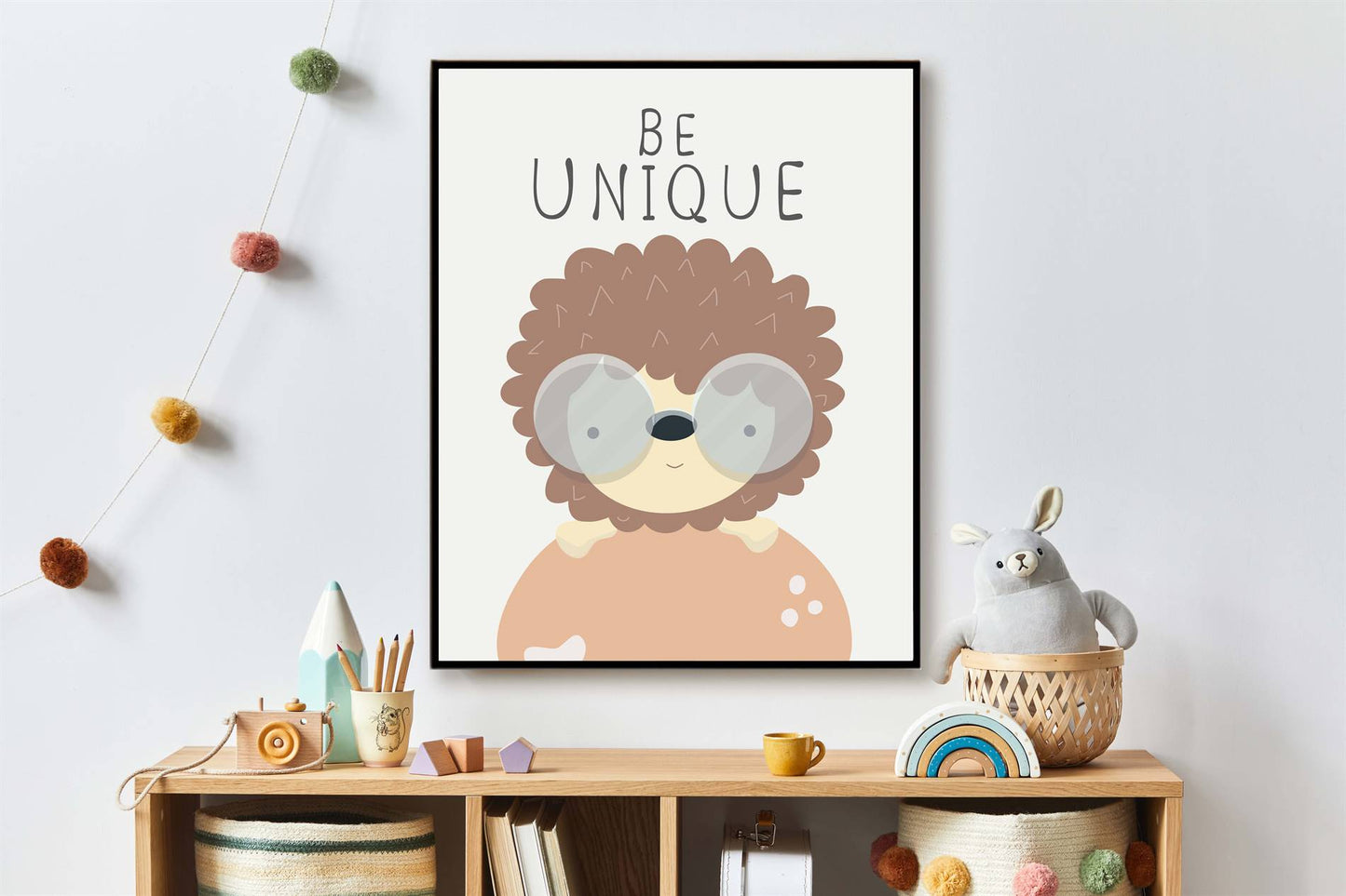 Dieren egel be unique - Dieren met motivatie tekst