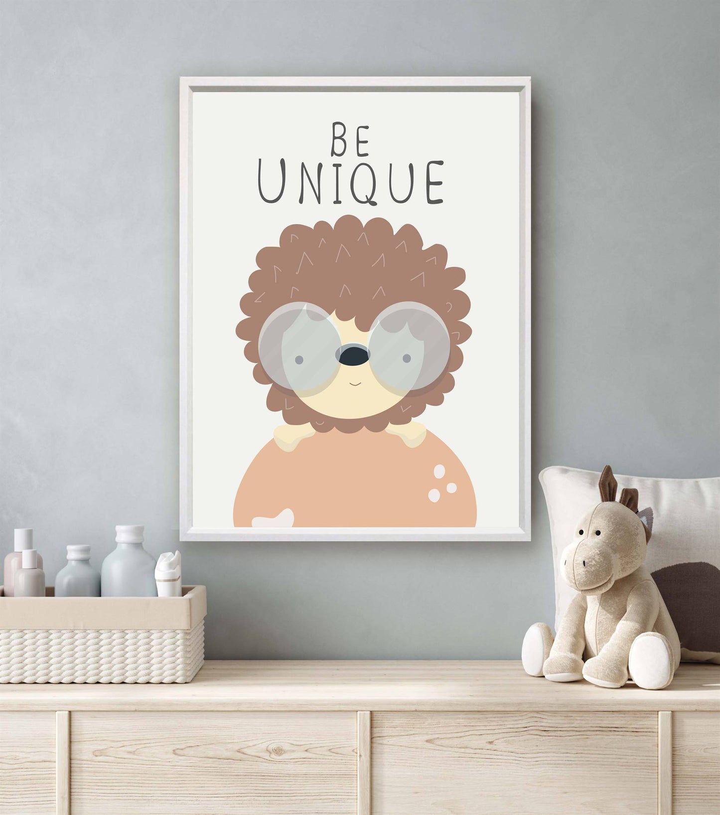 Dieren egel be unique - Dieren met motivatie tekst