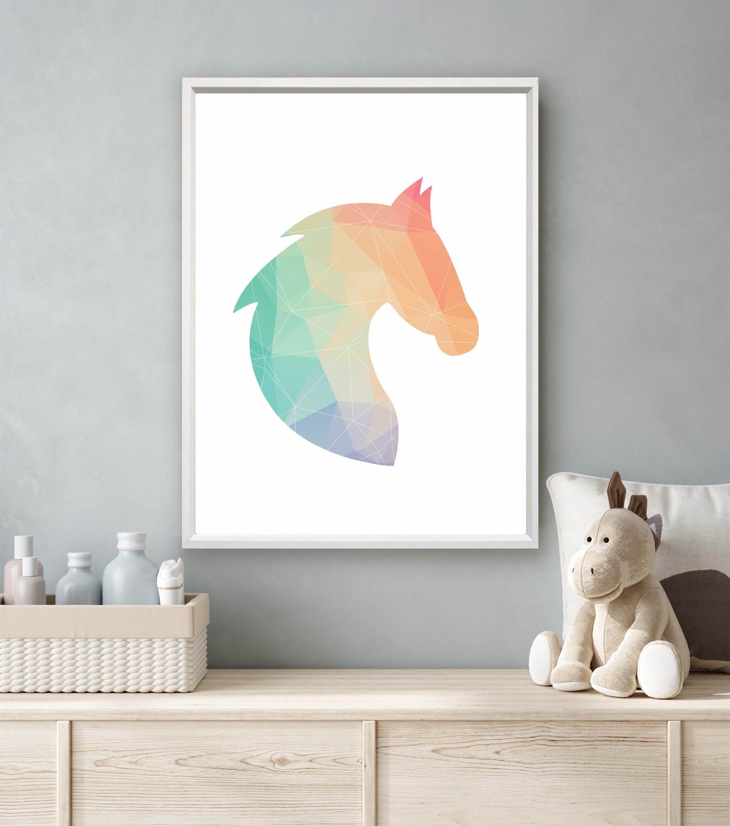Geometrisch gekleurde paard - Geometrische dieren