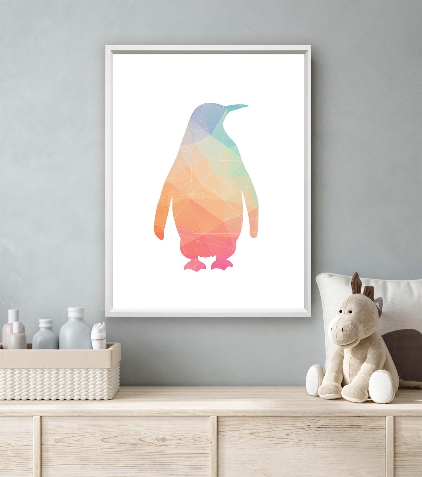 Geometrisch gekleurde pinguin - Geometrische dieren