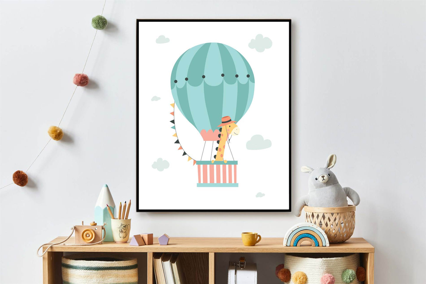 Giraf in een luchtballon - Dieren in luchtballon