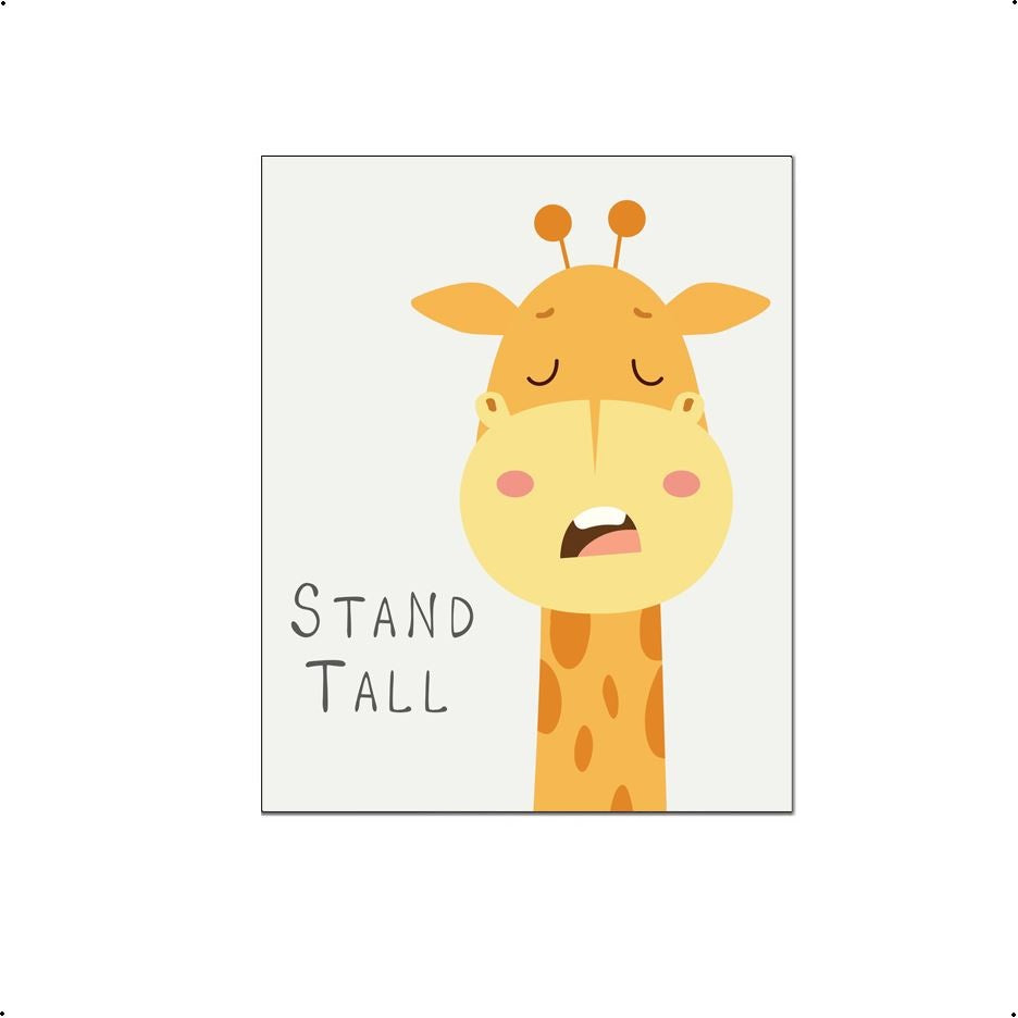 Dieren giraf stand tall - Dieren met motivatie tekst