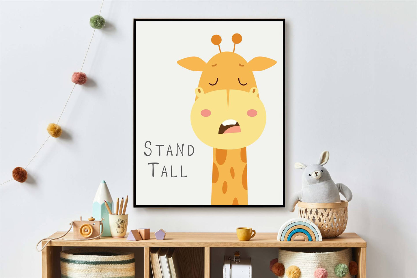 Dieren giraf stand tall - Dieren met motivatie tekst