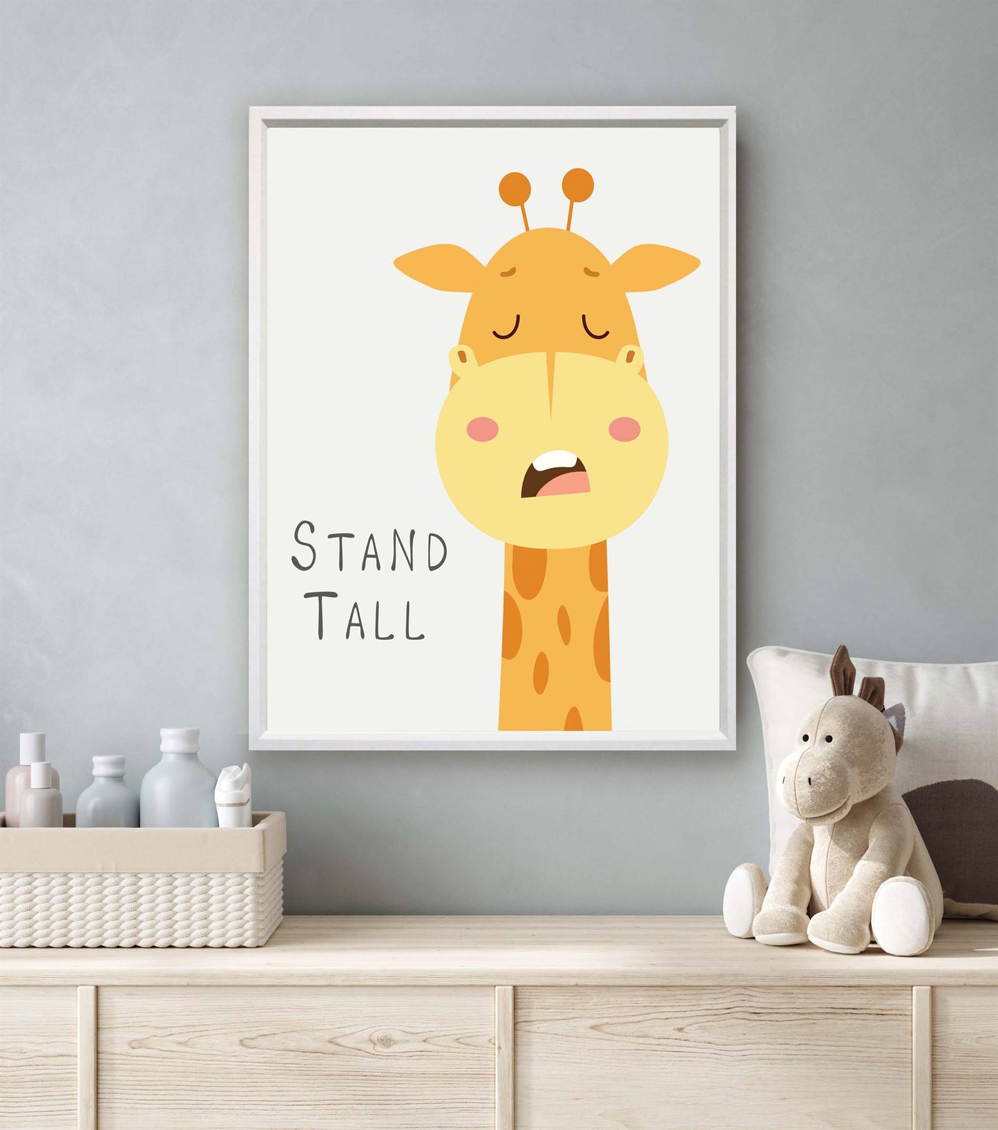 Dieren giraf stand tall - Dieren met motivatie tekst