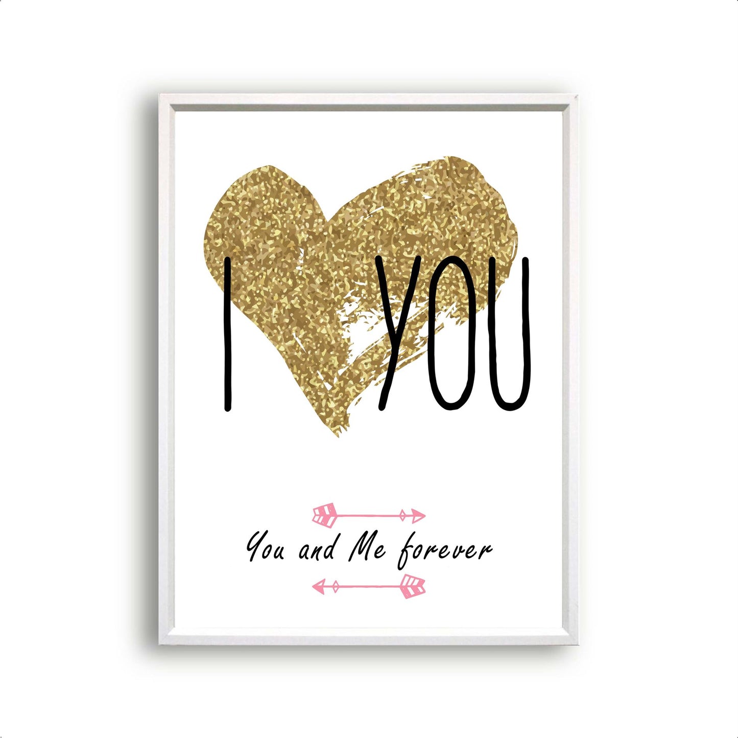 I love you you and me forever - Liefde en hartjes