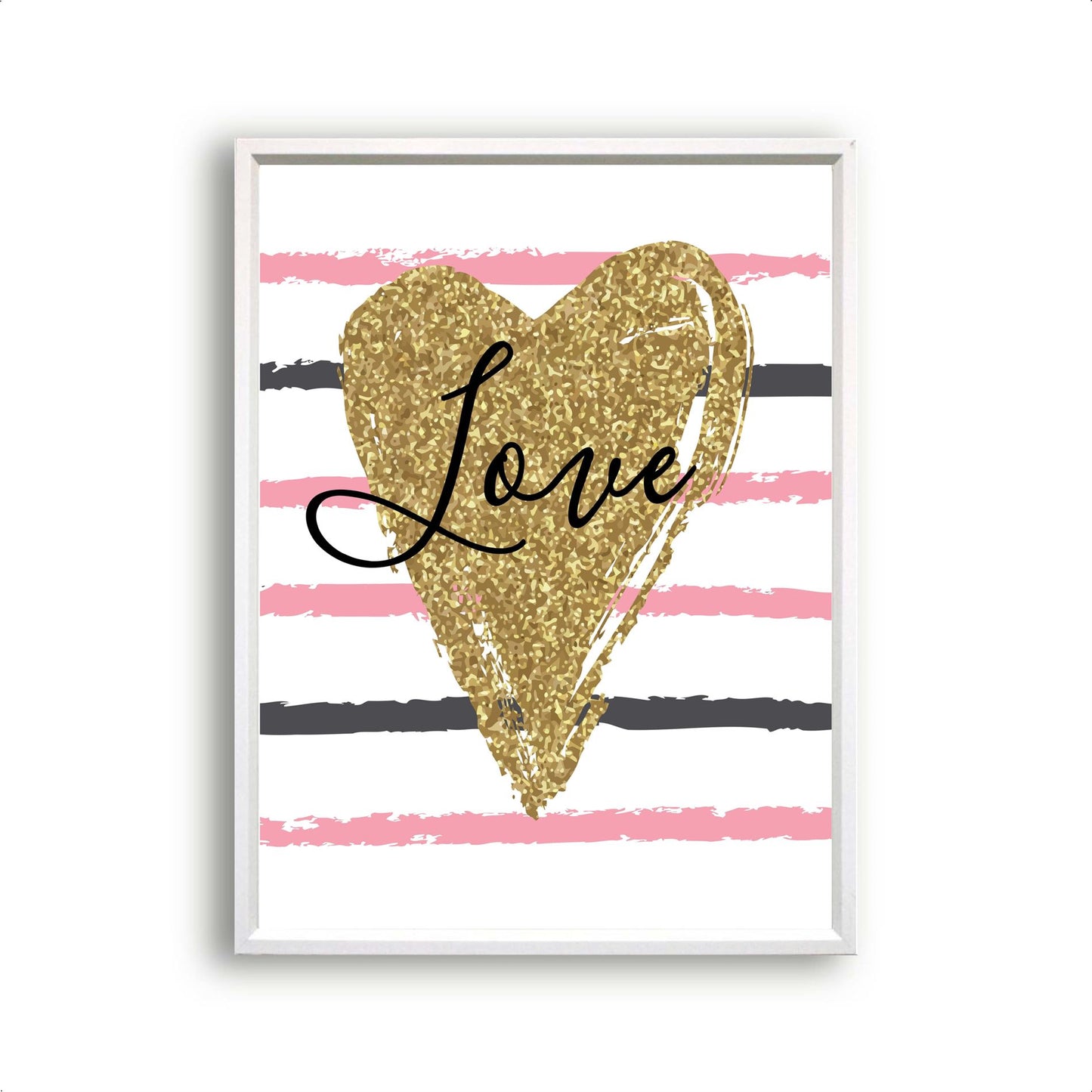 Liefde hartjes met gestreepte lijnen - Liefde en hartjes