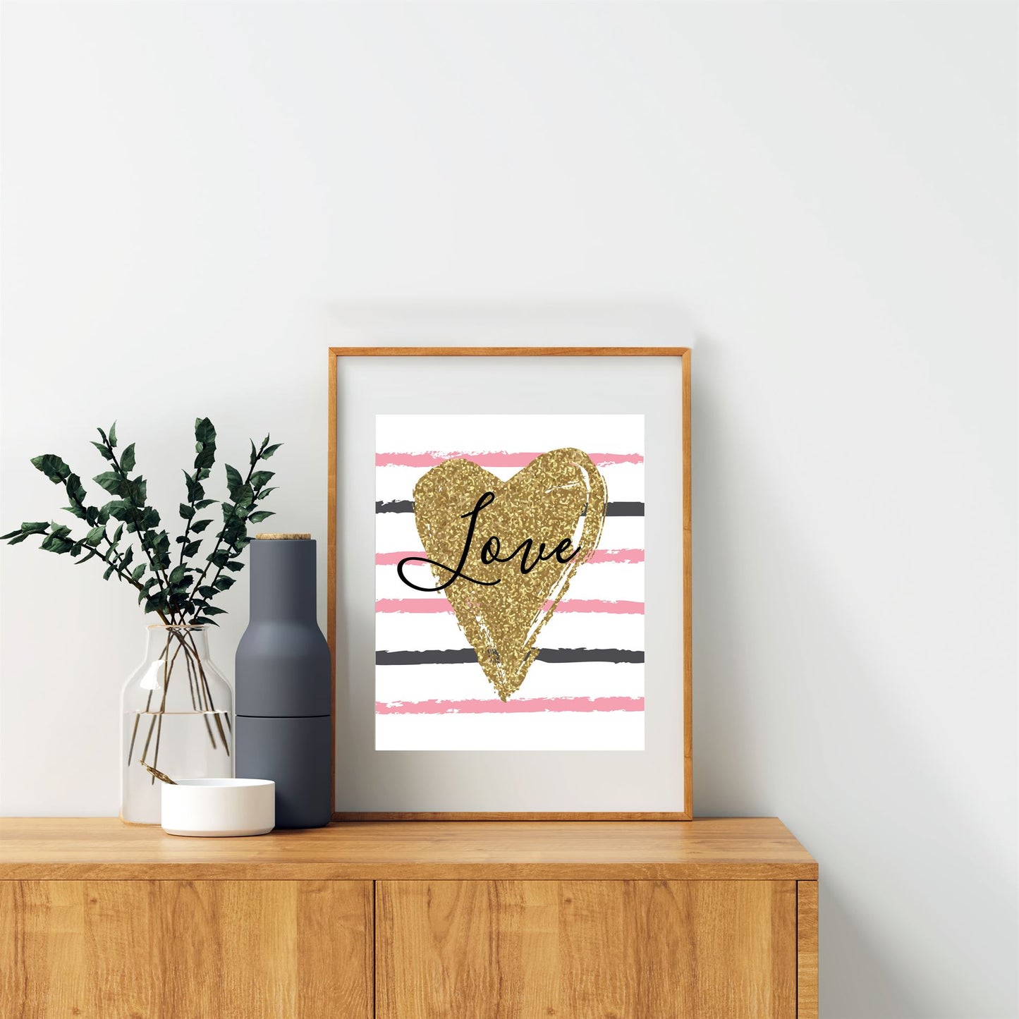 Liefde hartjes met gestreepte lijnen - Liefde en hartjes
