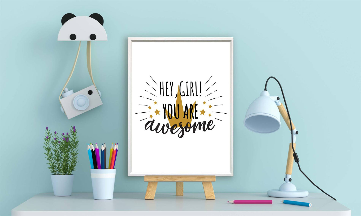 Hey girl you are awesome - Teksten / Motivatie
