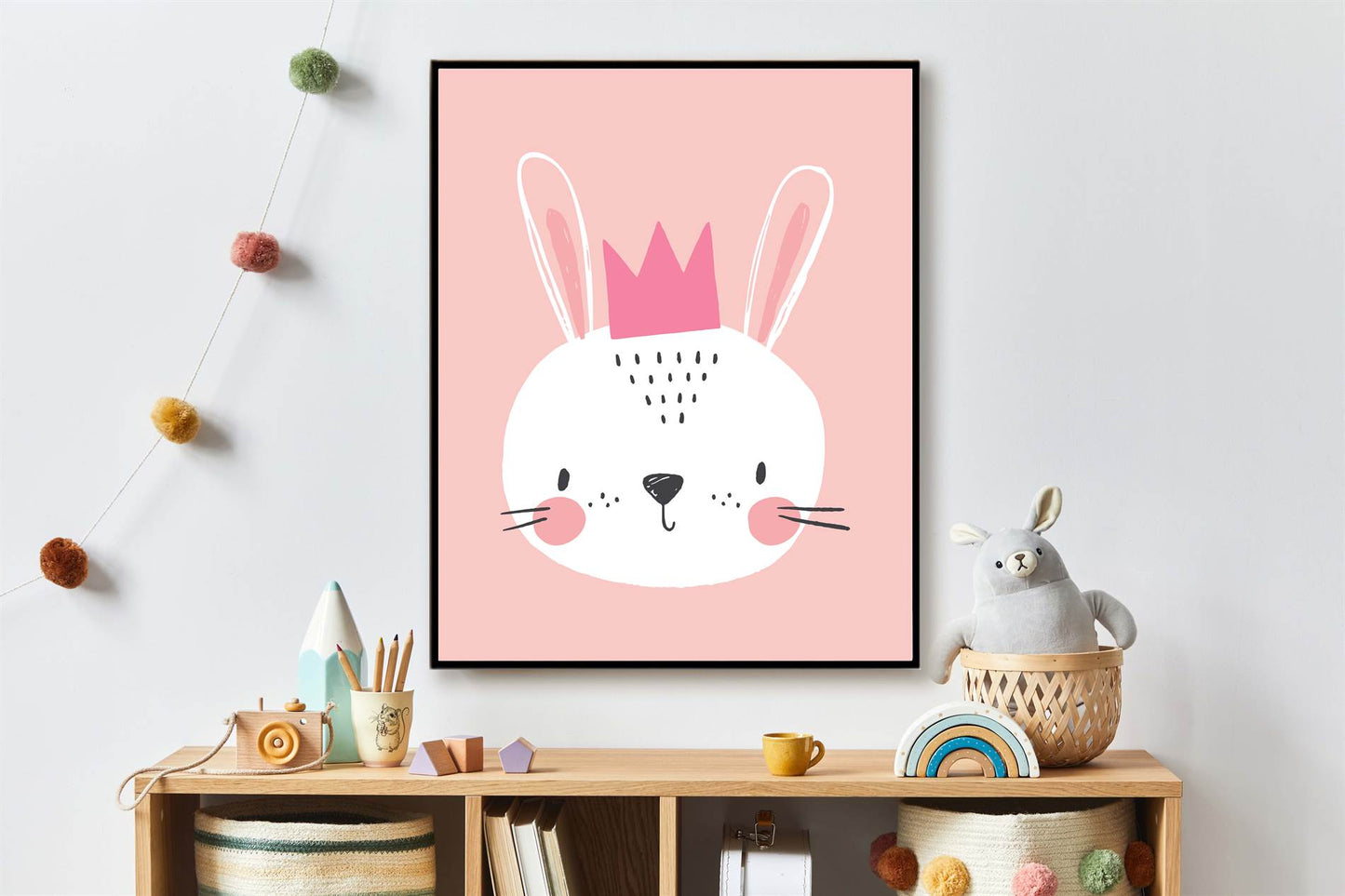 Konijn de koningin roze - Dieren de koning
