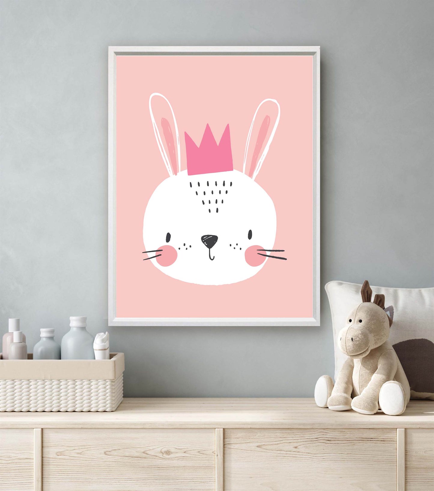 Konijn de koningin roze - Dieren de koning