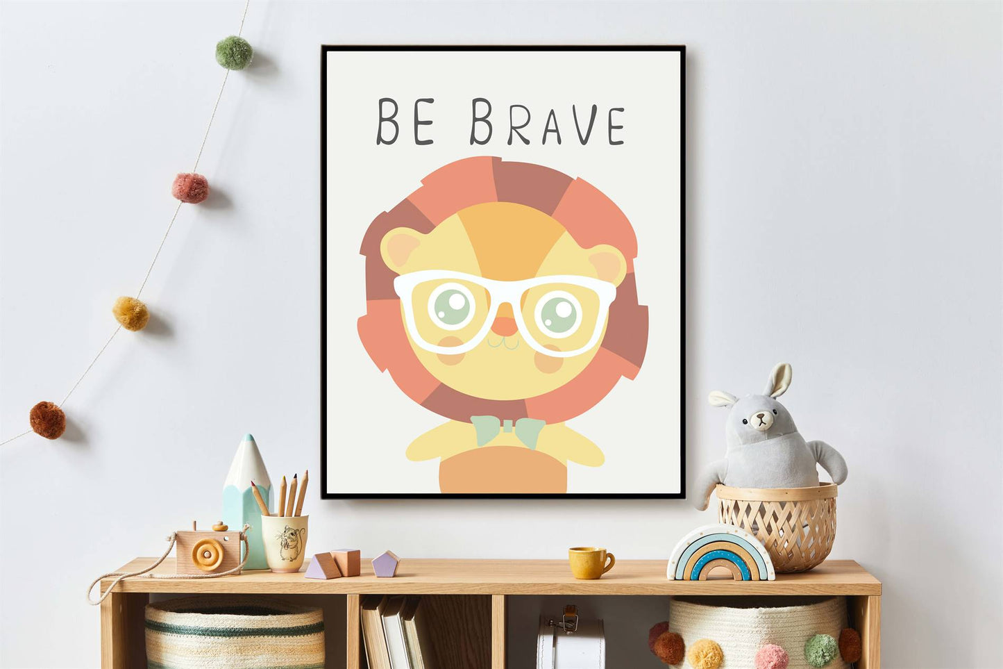 Dieren leeuw be brave - Dieren met motivatie tekst