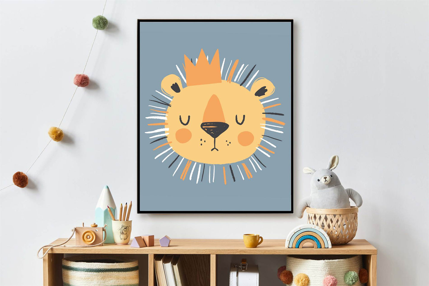 Leeuw de koning blauw - Dieren de koning