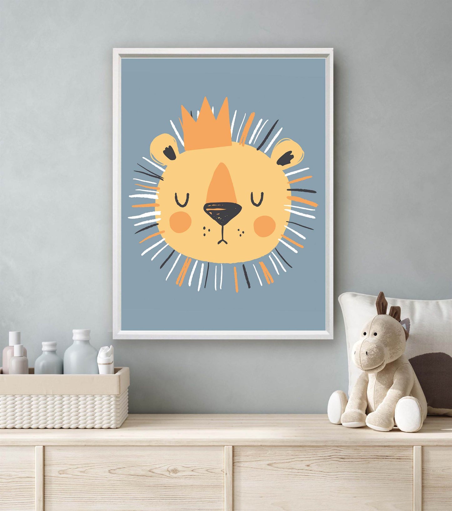 Leeuw de koning blauw - Dieren de koning