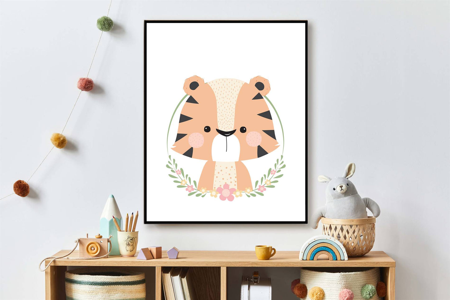 Lieve tijger met krans - Lieve jungle dieren