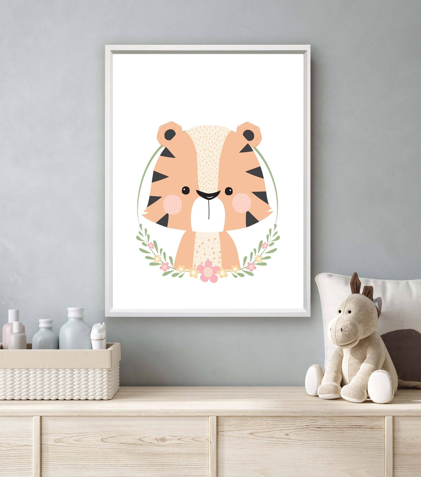 Lieve tijger met krans - Lieve jungle dieren