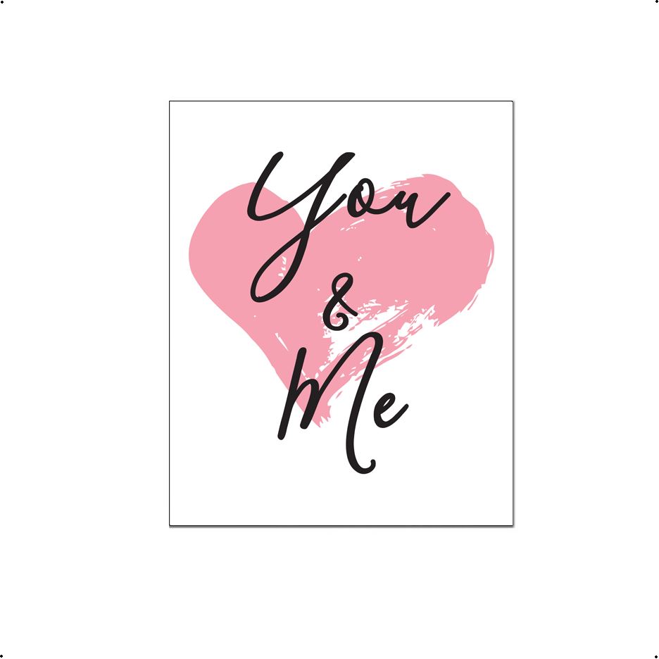 You and me roze hartje - Liefde en hartjes