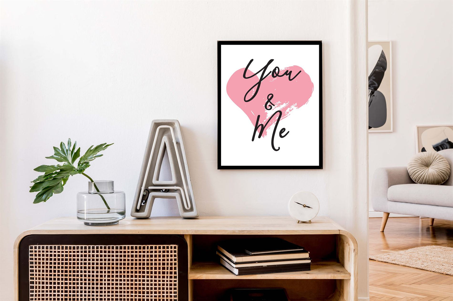 You and me roze hartje - Liefde en hartjes