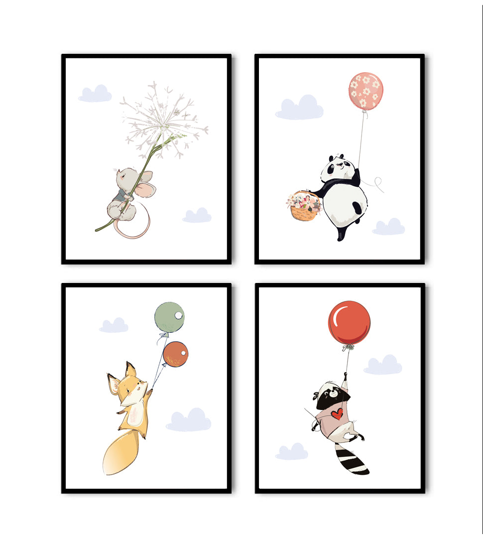 Wasbeer met ballon en hartje - Dieren met ballonnen