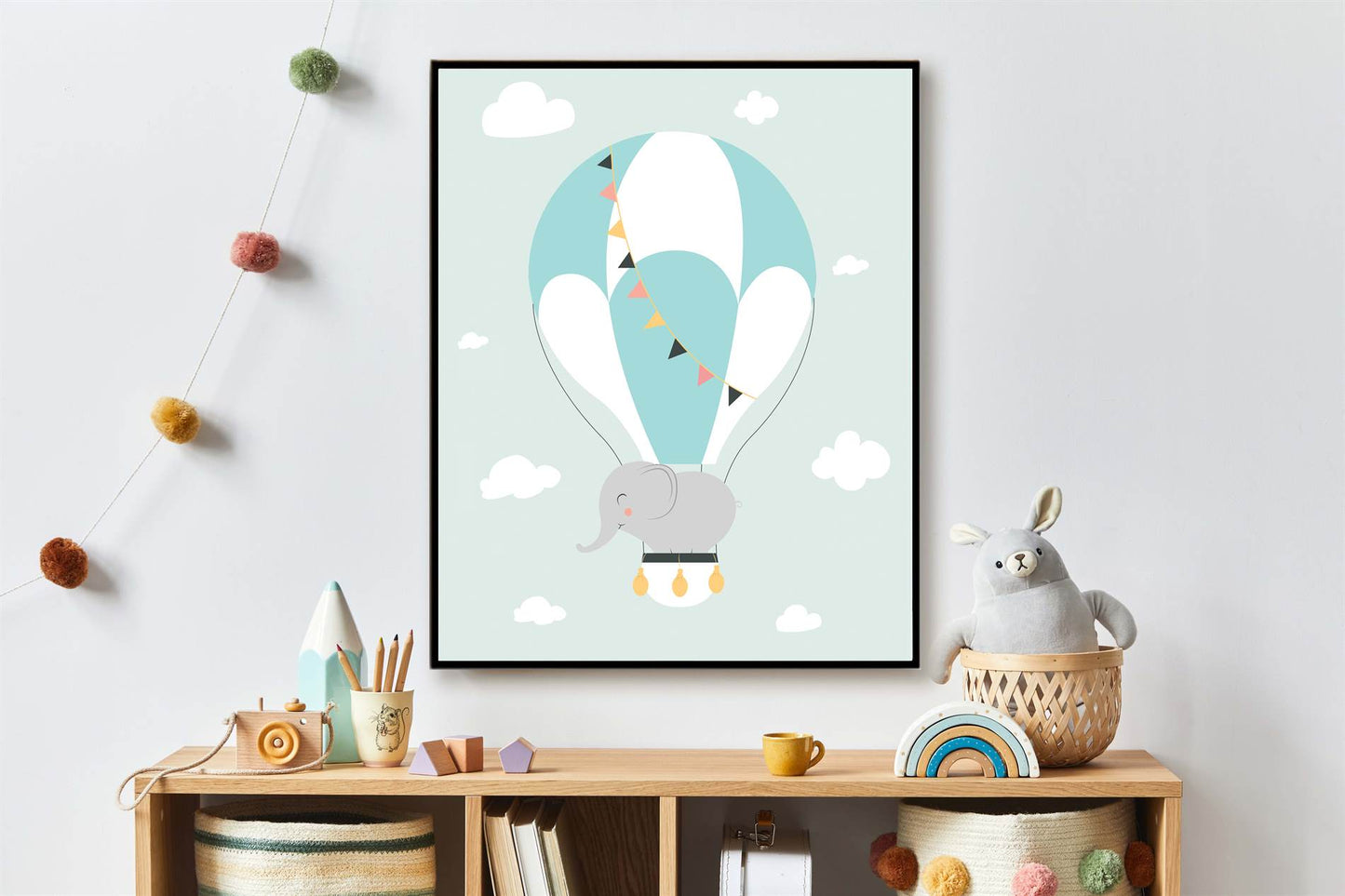 Olifant in een luchtballon - Dieren in luchtballon