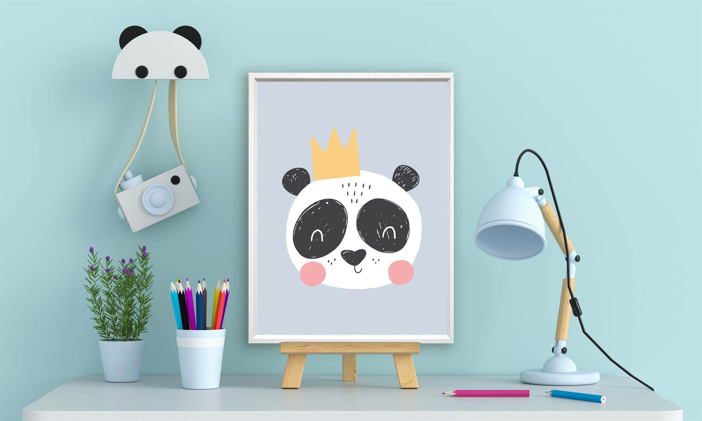 Panda de koning blauw - Dieren de koning