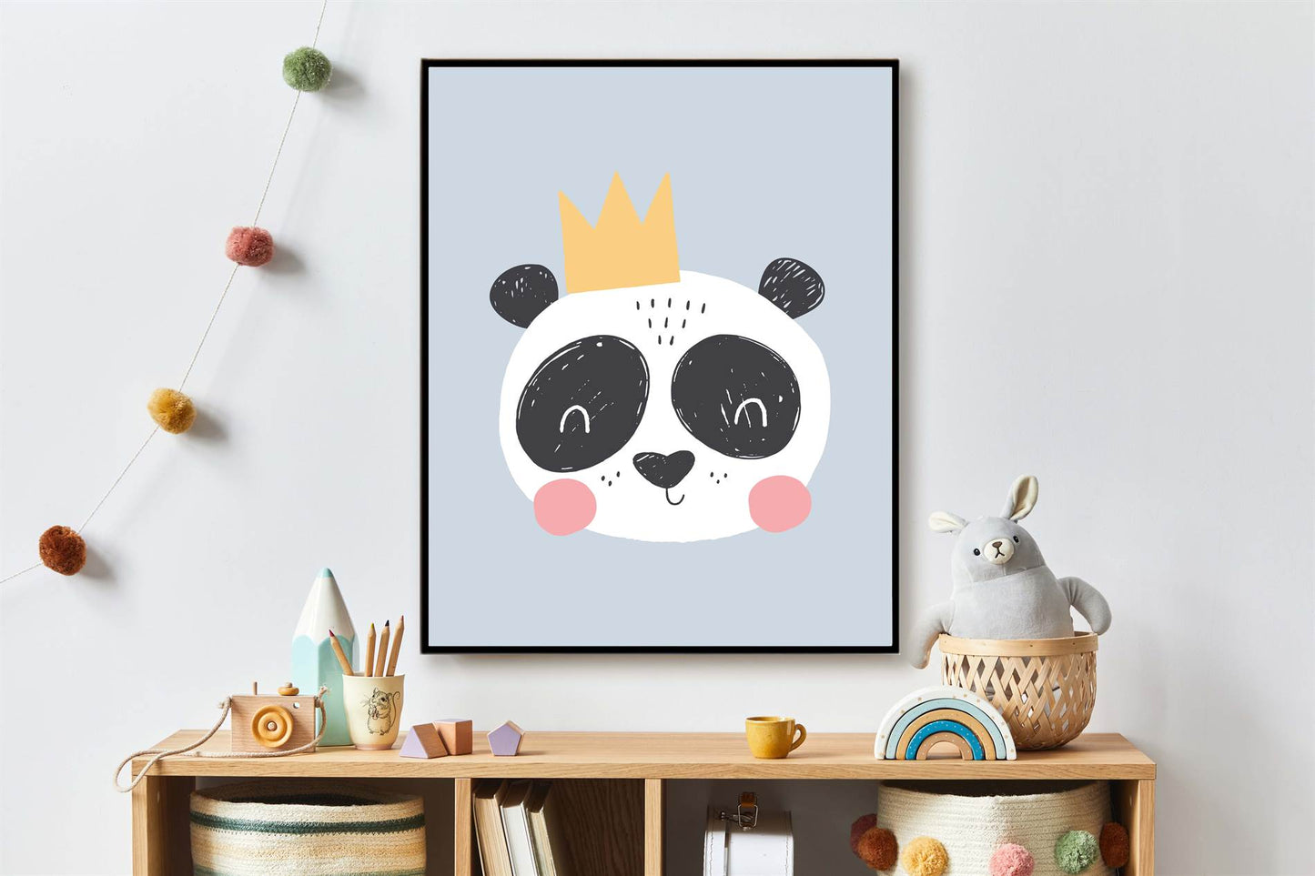 Panda de koning blauw - Dieren de koning