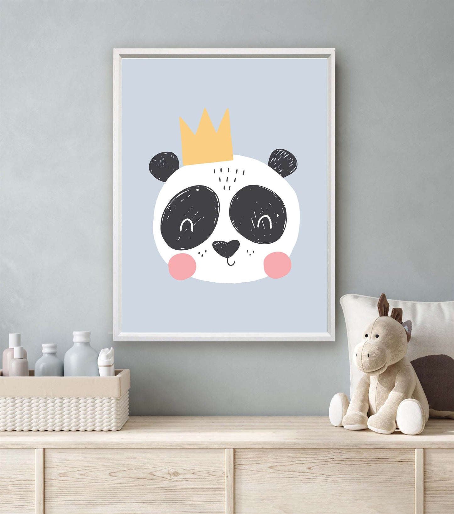 Panda de koning blauw - Dieren de koning