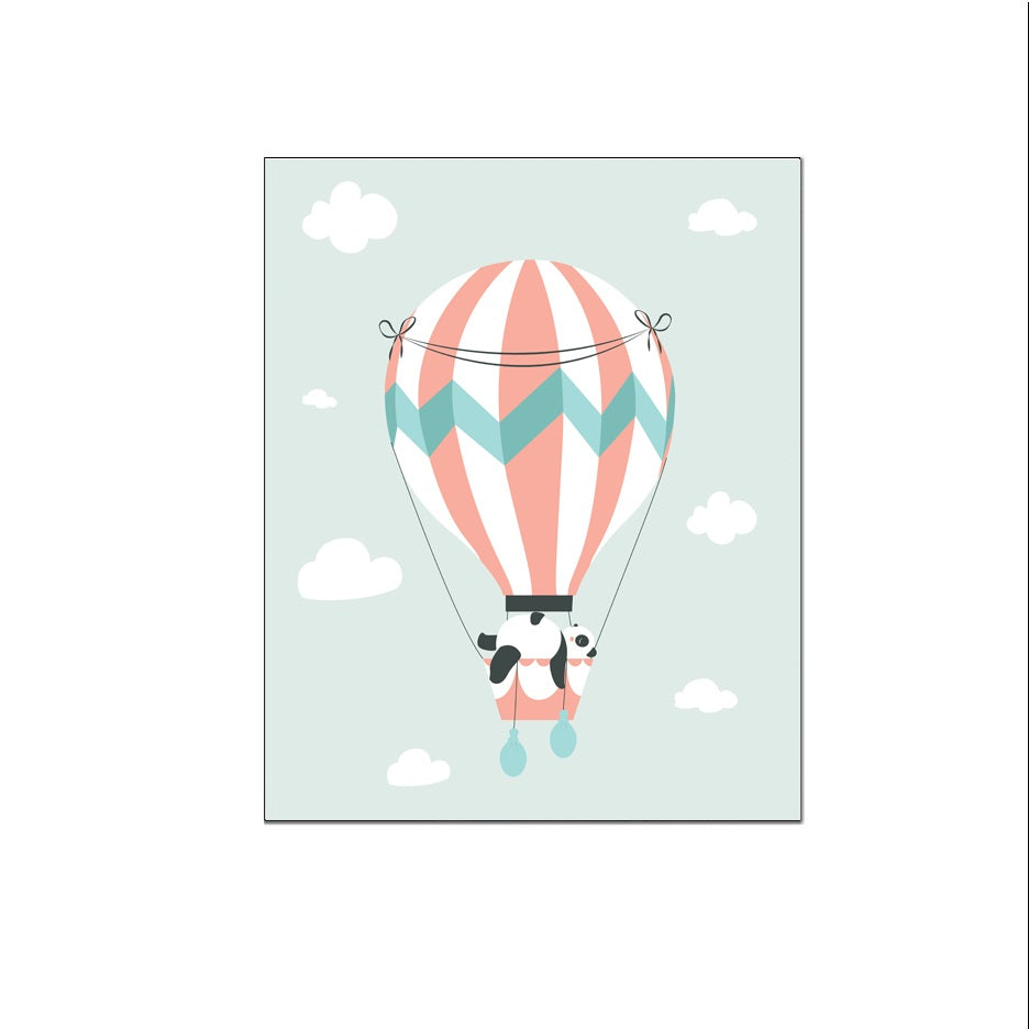 Slapende panda in een luchtballon - Dieren in luchtballon