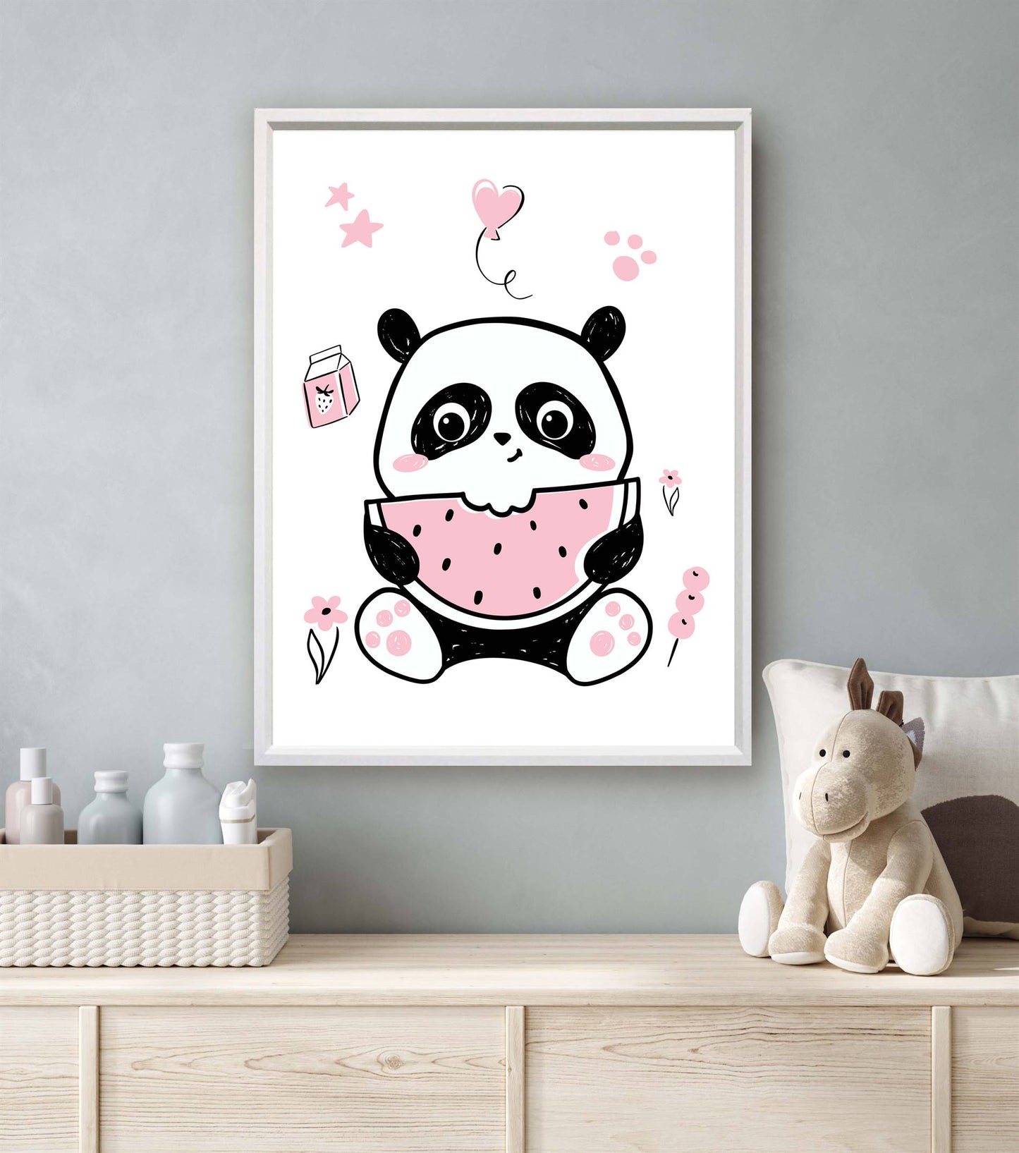 Panda meloen eten roze - Dieren