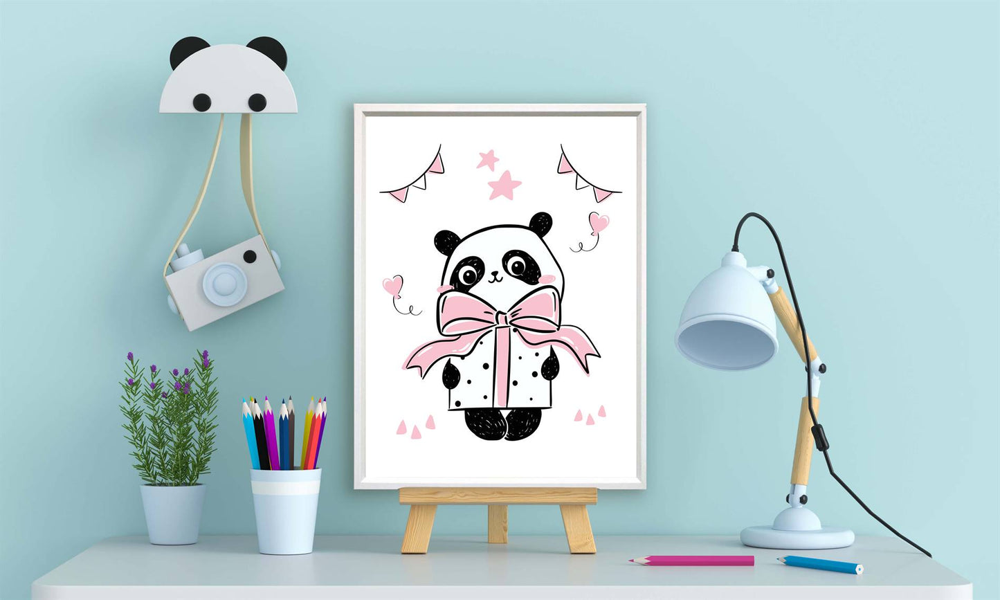 Panda kadotje geven roze - Dieren