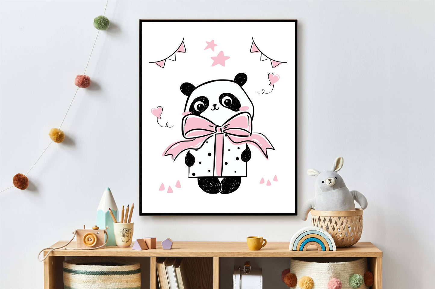 Panda kadotje geven roze - Dieren