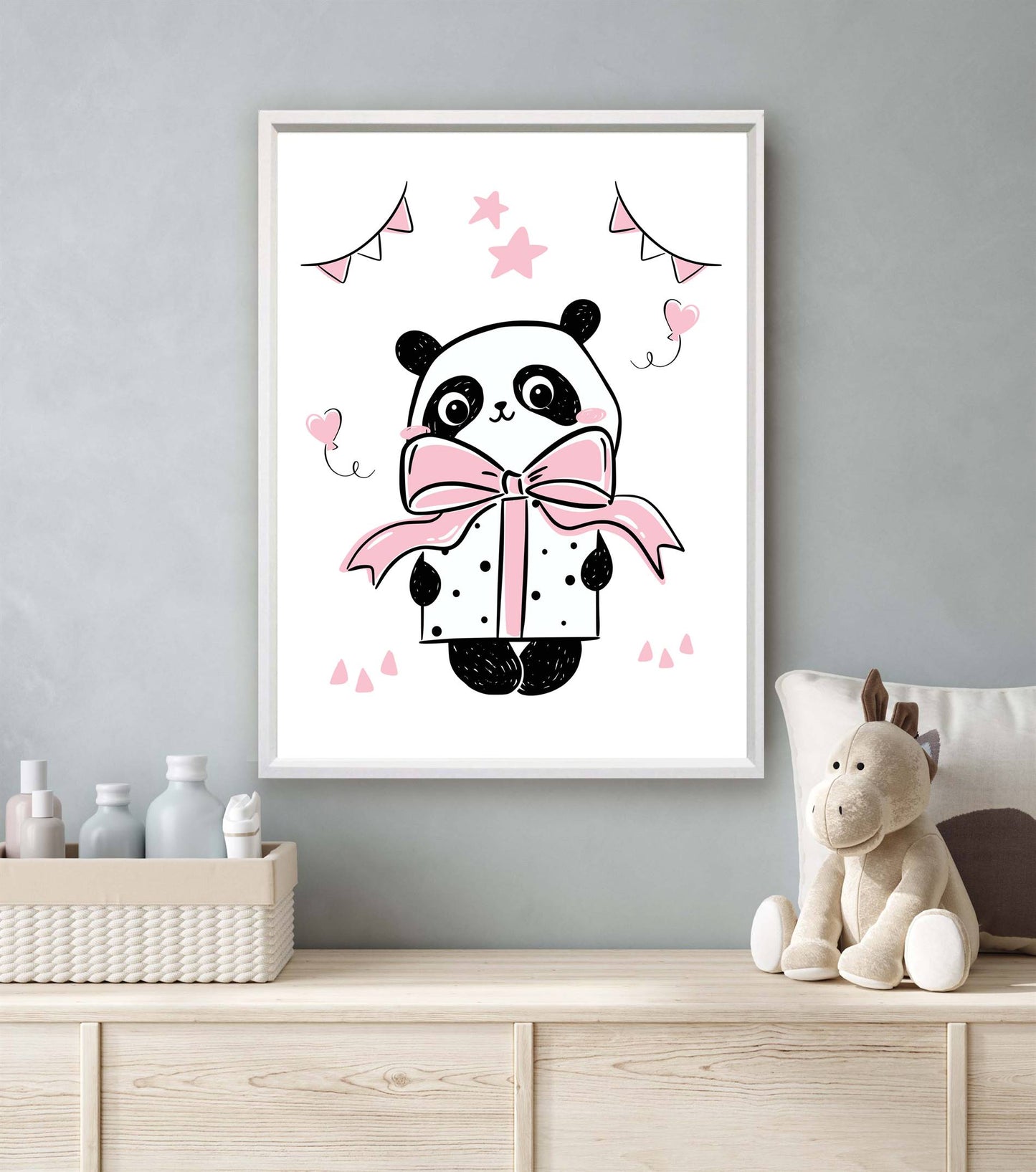 Panda kadotje geven roze - Dieren