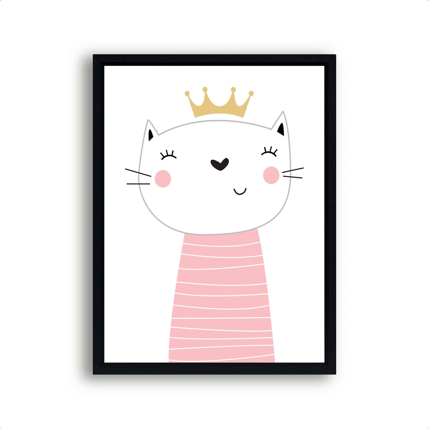 Lieve dieren roze poesje / kitten met gouden kroon - Roze