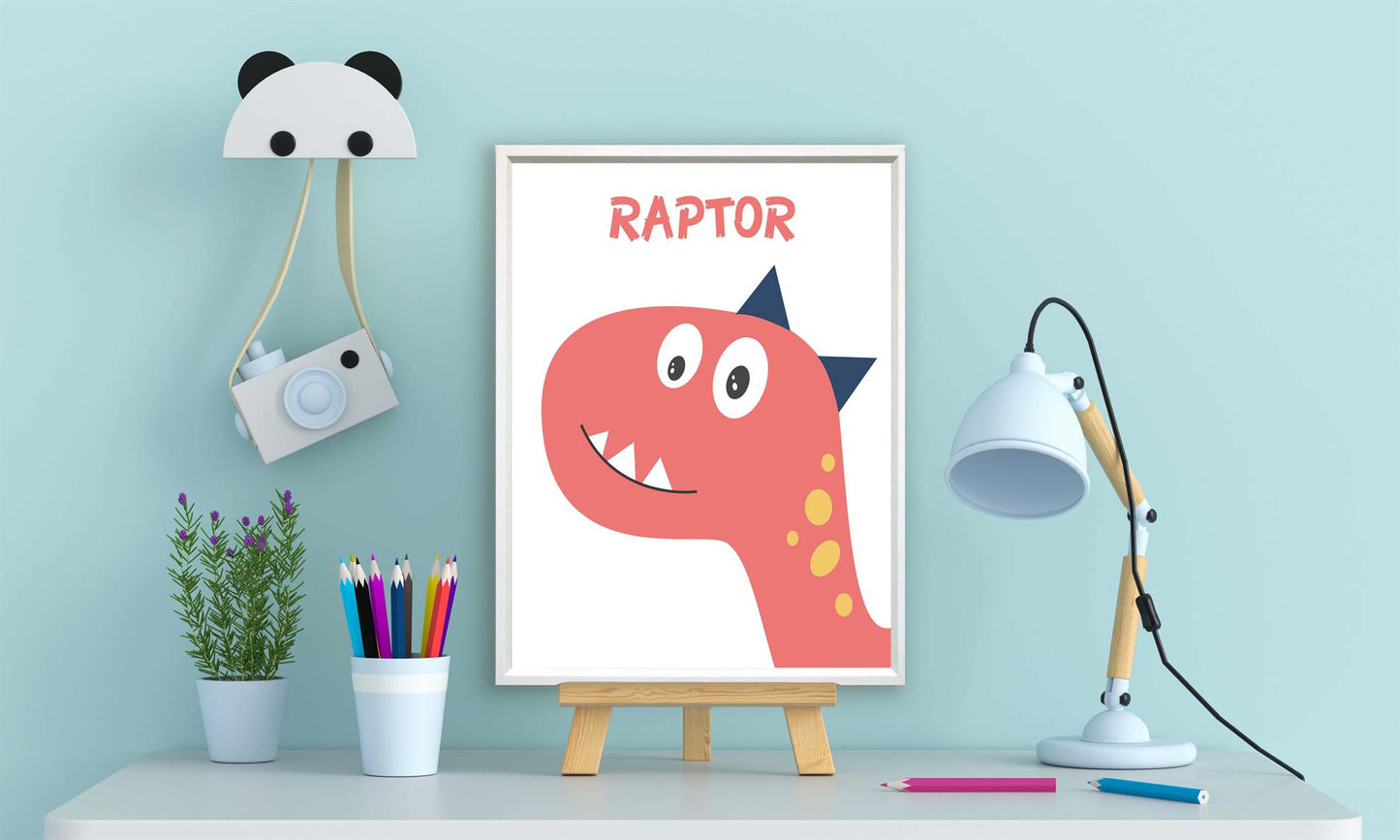 Getekende dino raptor - Dinosaurussen