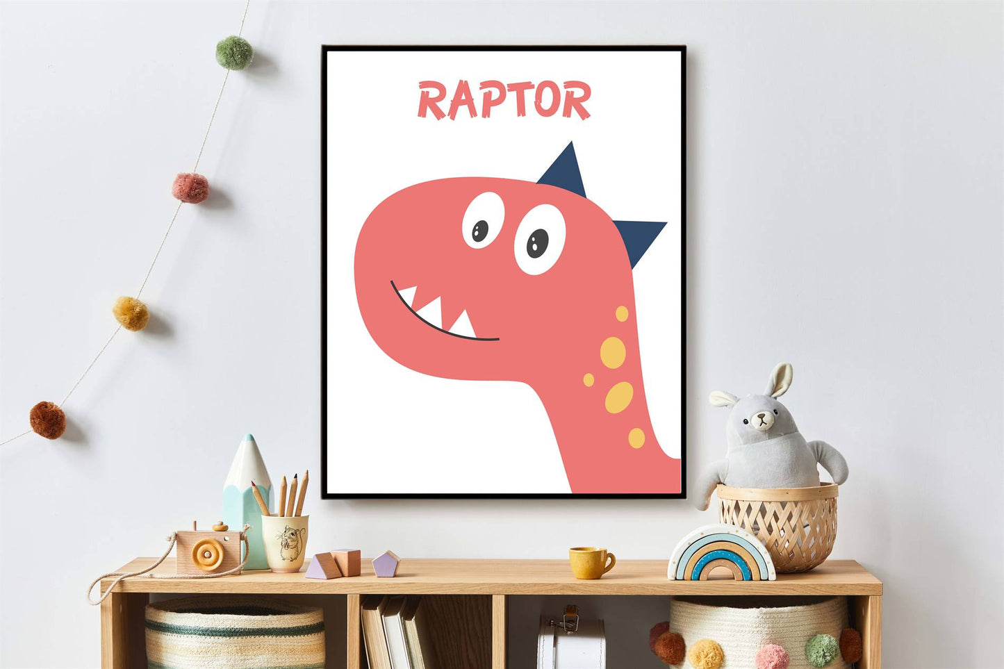 Getekende dino raptor - Dinosaurussen