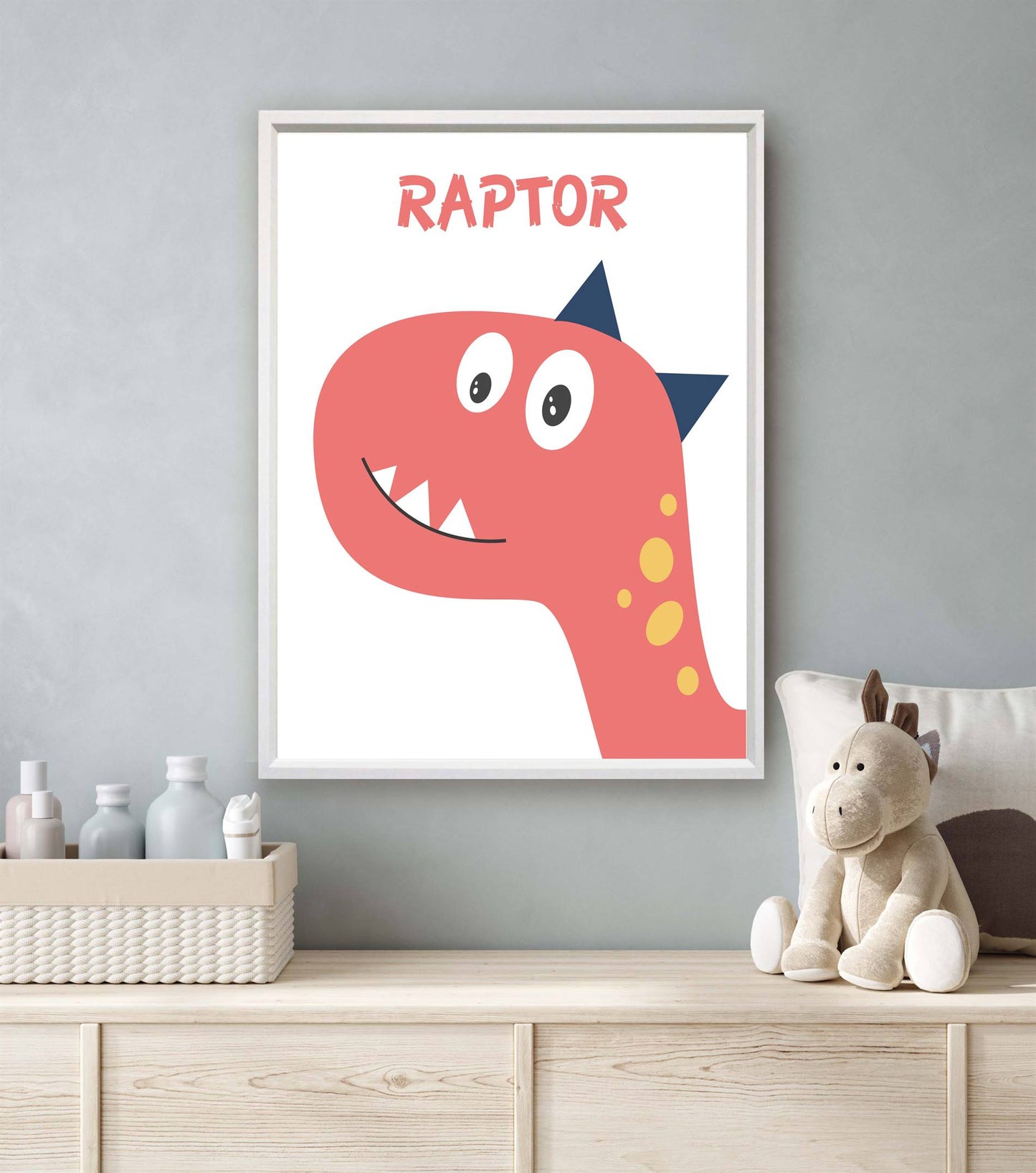 Getekende dino raptor - Dinosaurussen