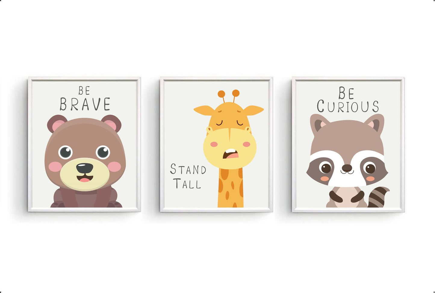 Dieren wasbeer be curious - Dieren met motivatie tekst