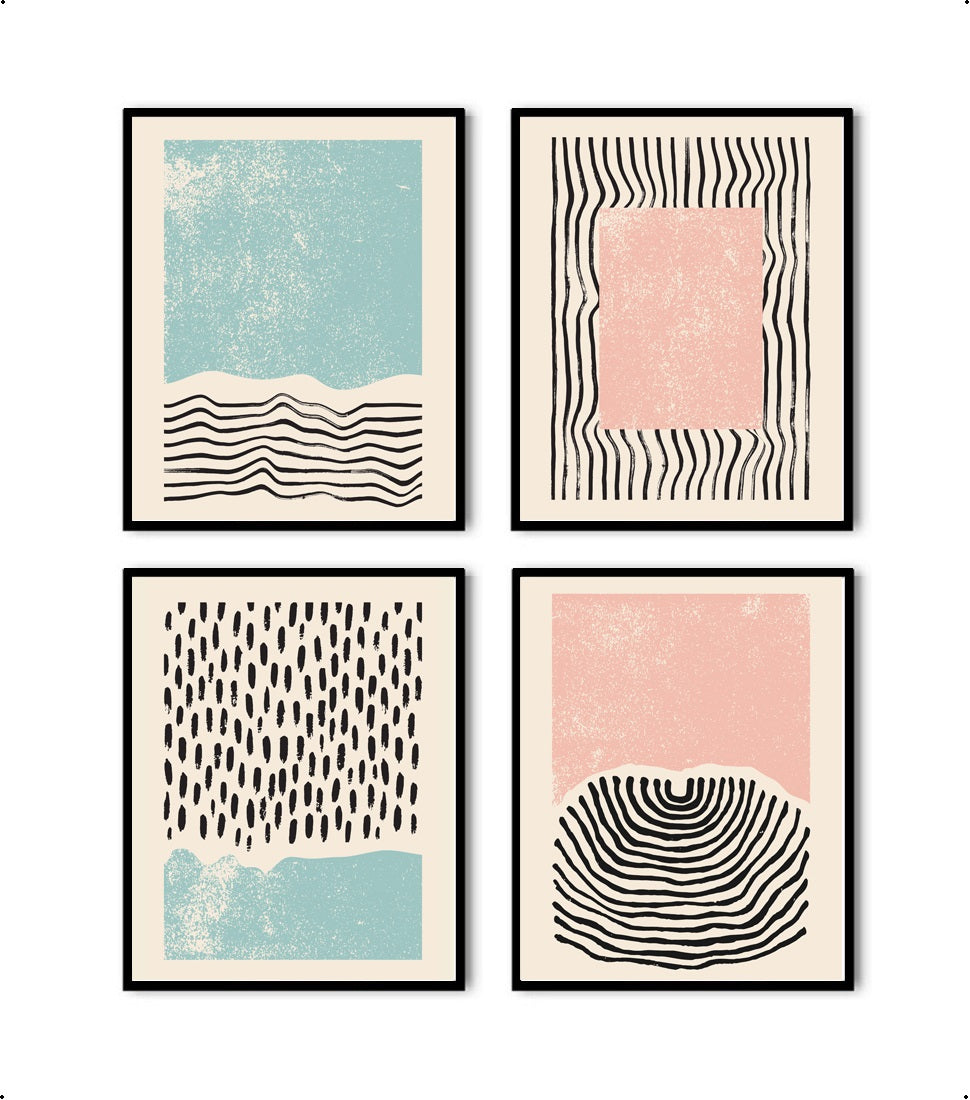 Abstracte lijnen strand handdoek op strand - Abstract lijnen / Kunst
