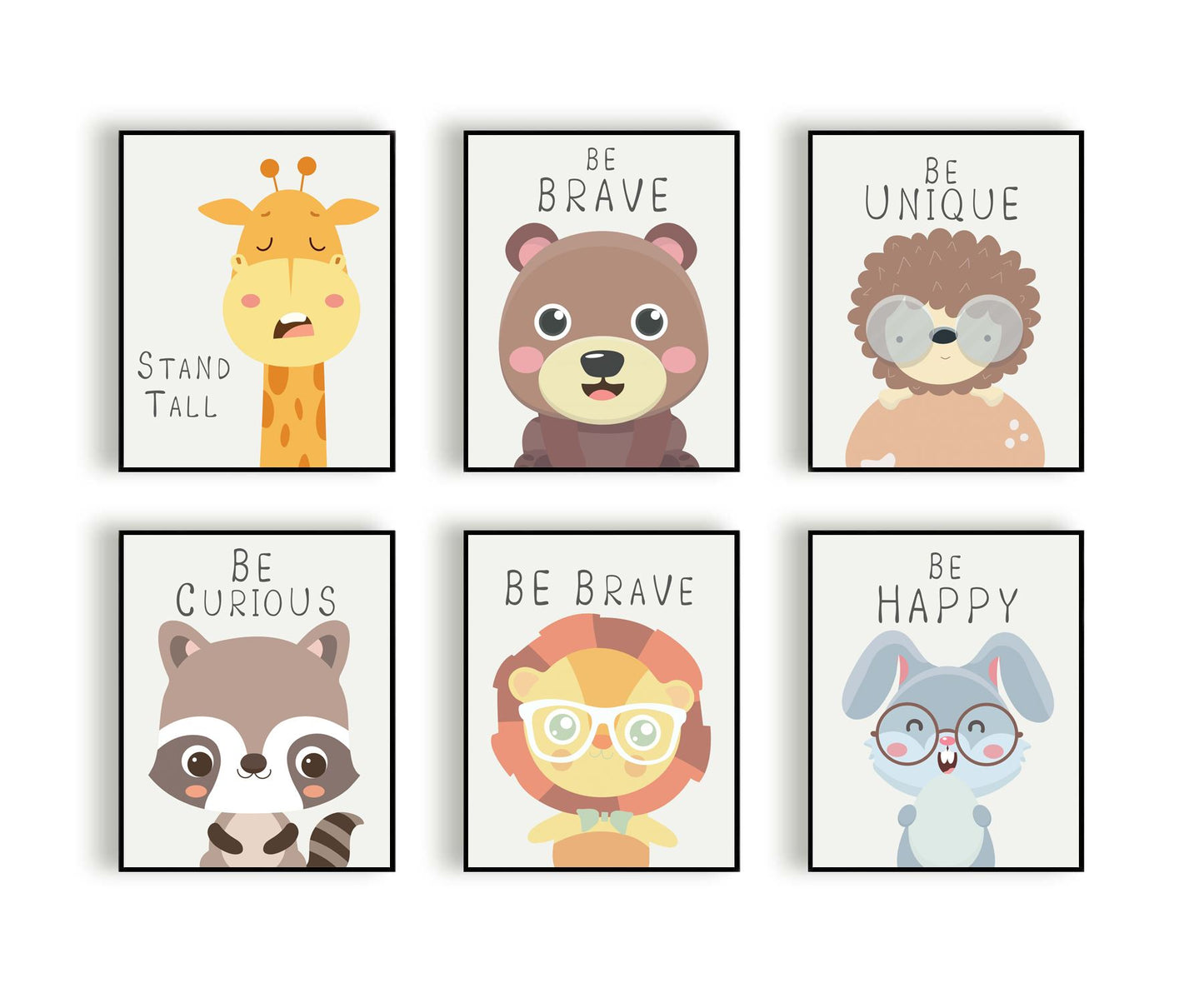 Dieren leeuw be brave - Dieren met motivatie tekst