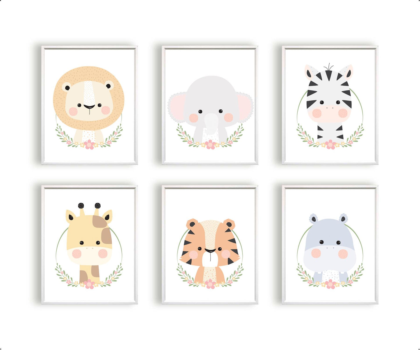Lieve nijlpaard met krans - Lieve jungle dieren