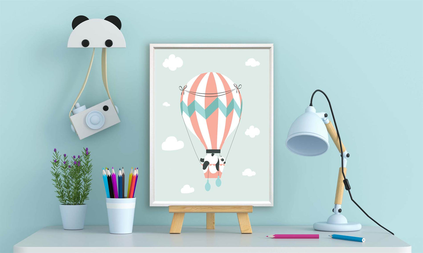 Slapende panda in een luchtballon - Dieren in luchtballon