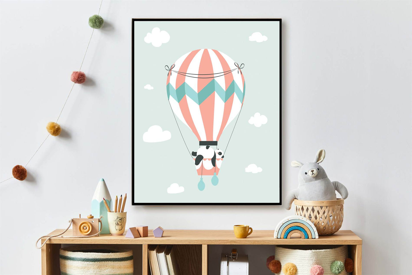 Slapende panda in een luchtballon - Dieren in luchtballon